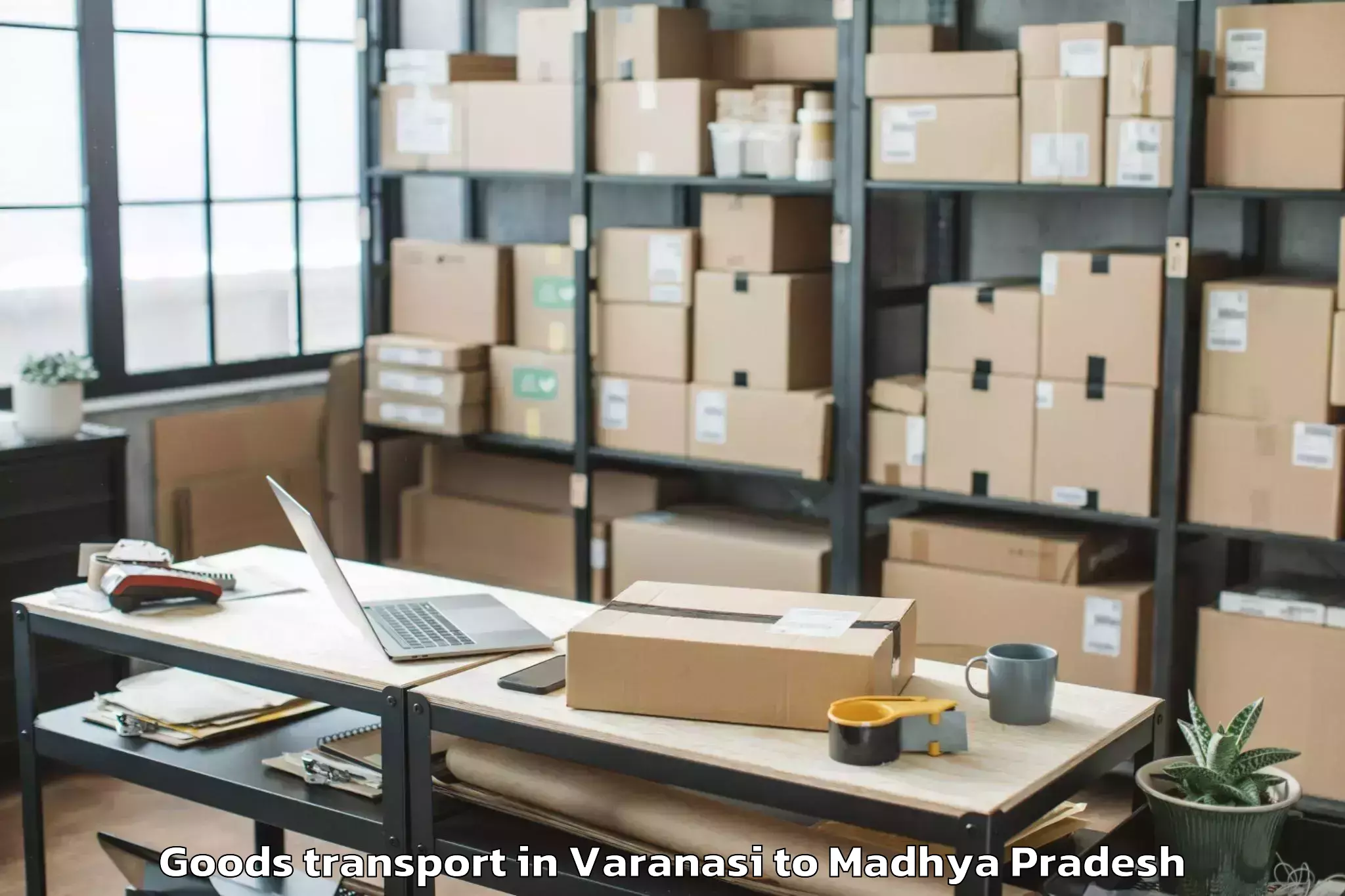 Varanasi to Dabra Goods Transport Booking